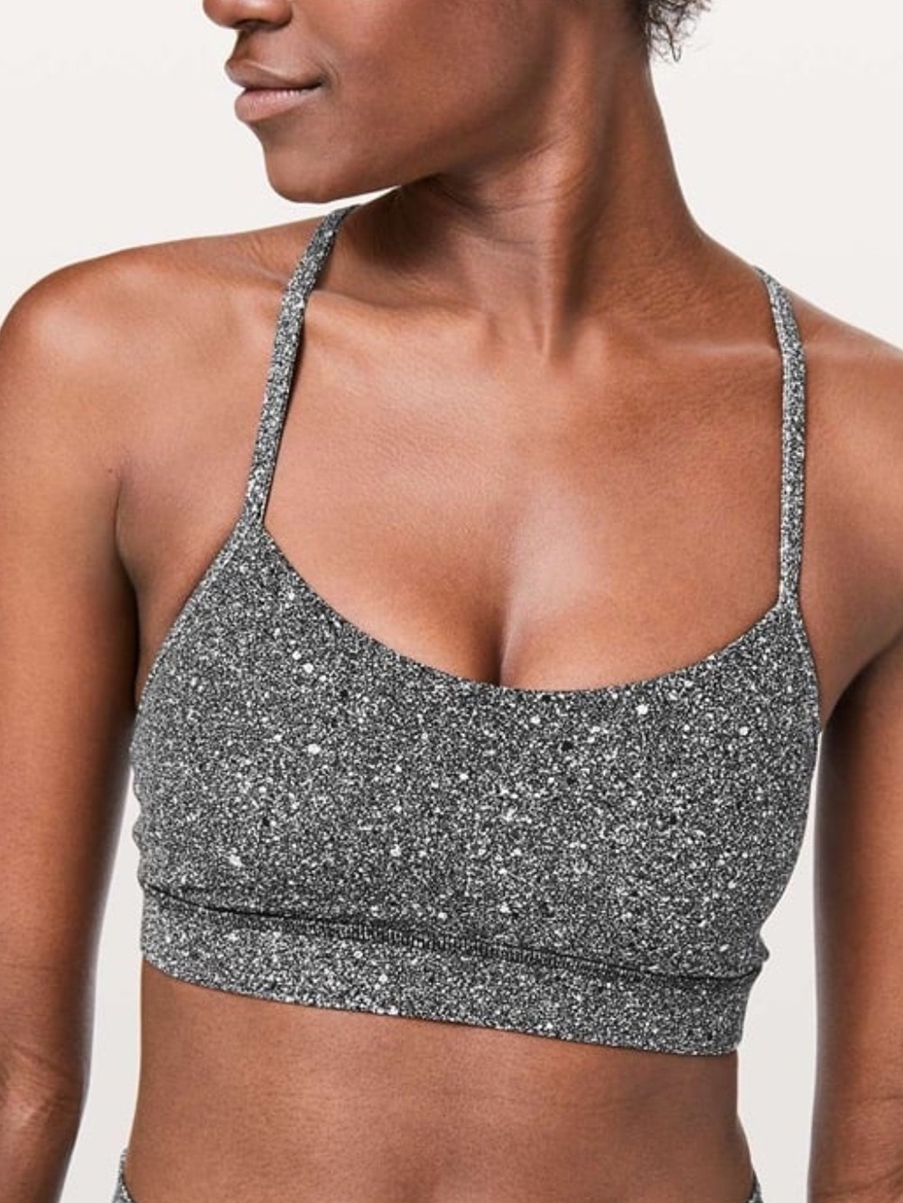 Lululemon Flow Y Speckled Sports Bra - 10 / M/L